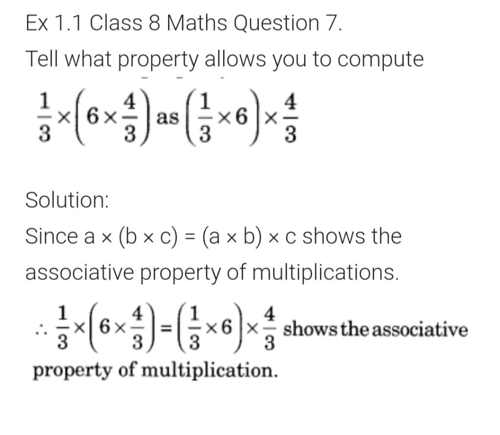 class 8 maths ncert rational number solution