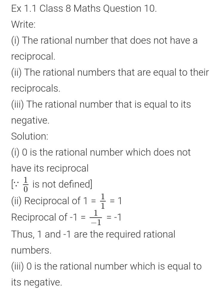 class 8 ncert rational numbers solutions